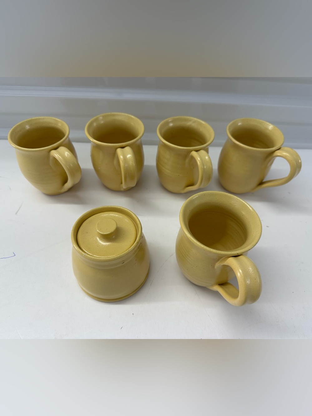 Cagle Road Pottery Butter Yellow Beverage Set - 6pcs